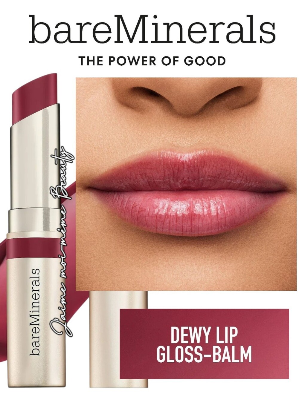 bareMinerals Devotion Dewy Lip Gloss-Balm — Rose Mauve Sheer Shine
